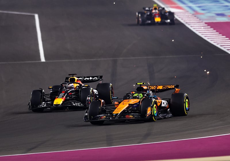 Max Verstappen and Lando Norris
