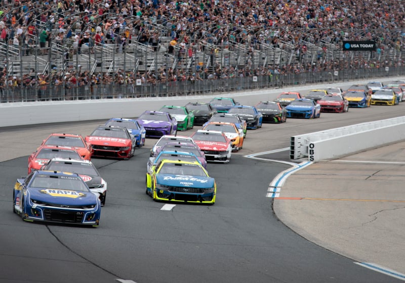 A generic image of the NASCAR Cup Series race at New Hampshire Motor Speedway in 2024