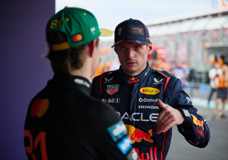 Oscar Piastri and Max Verstappen