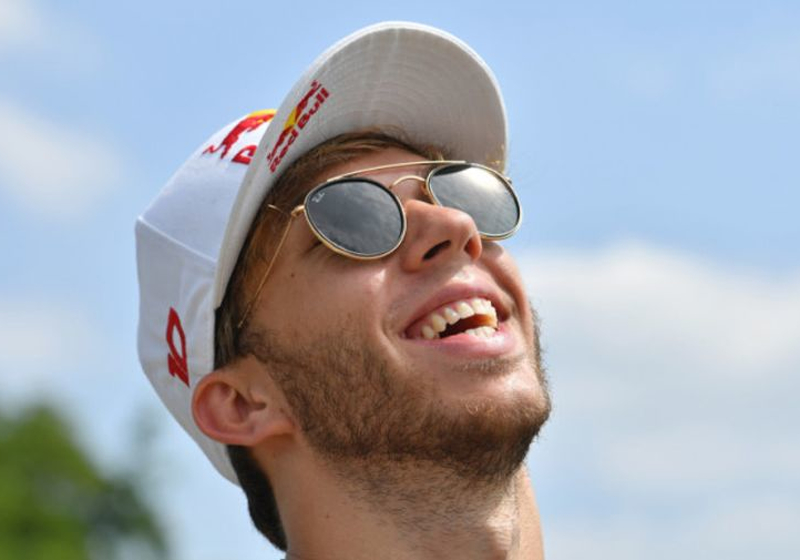 Gasly ran around the house in his underwear after Red Bull promotion