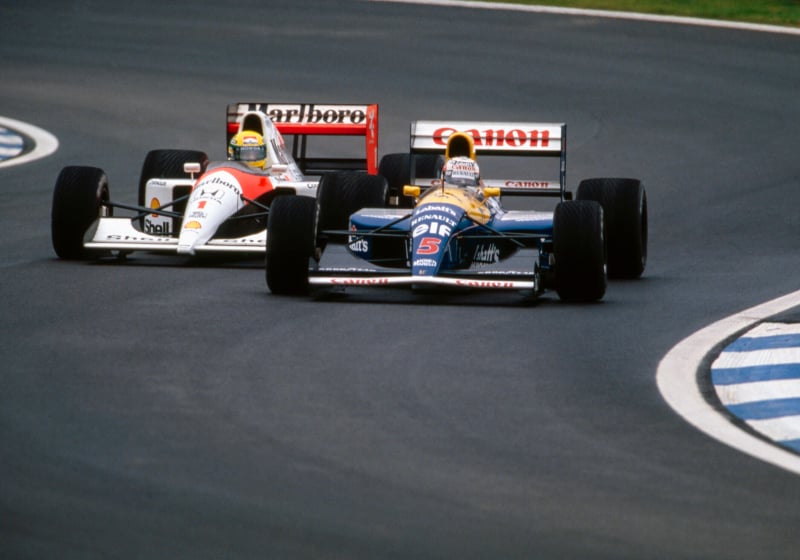 Senna, Mansell, Spanish, 1991, generic
