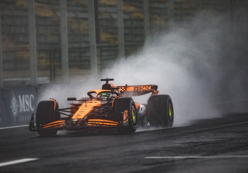 Piastri during qualifying in Sao Paulo