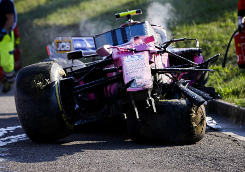 Racing Point suspect carbon debris caused Stroll shunt