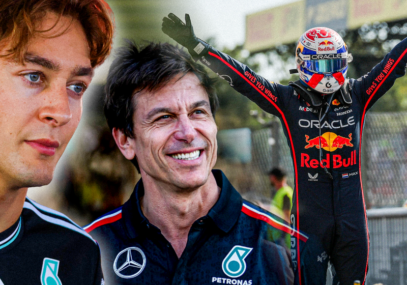 Russell, Wolff, Verstappen, socials