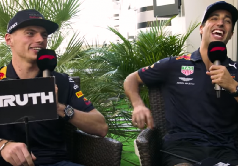 VIDEO: Verstappen and Ricciardo play Truth or Lie