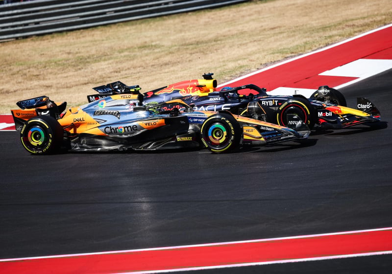 Lando Norris and Max Verstappen in Austin 2024