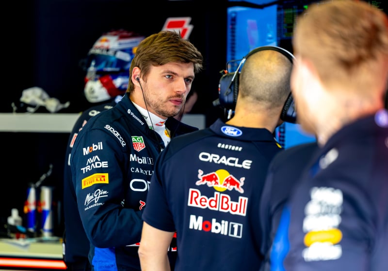 Max Verstappen in Bahrain during testing