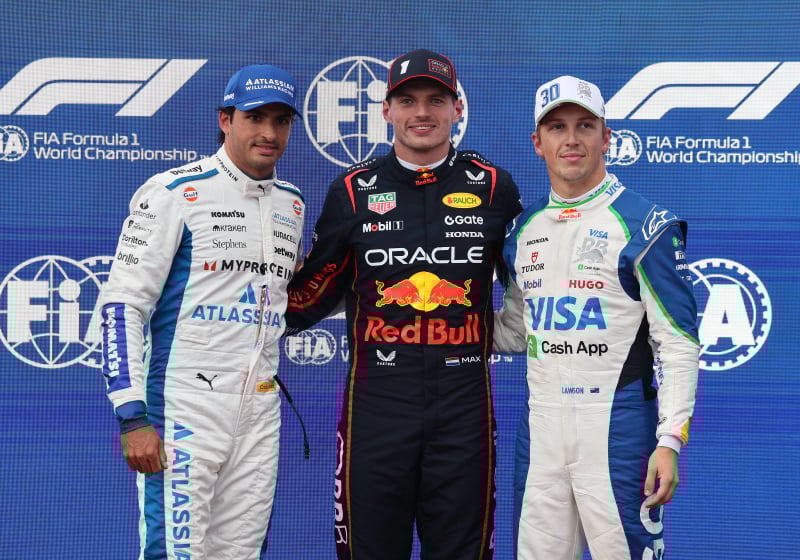 Carlos Sainz, Max Verstappen, Liam Lawson, generic, Baku, 2025