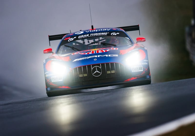 Why is Max Verstappen driving for Mercedes at the Nurburgring?