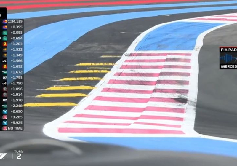 Mercedes fuming after "aggressive" kerbs damage W12 in practice one