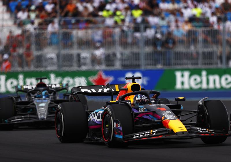 Verstappen powers to victory in Miami after battling past Perez