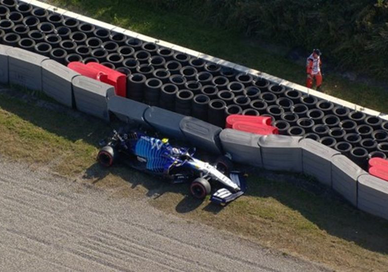 Williams reveal "extensive damage" to Latifi car but wait on penalty call