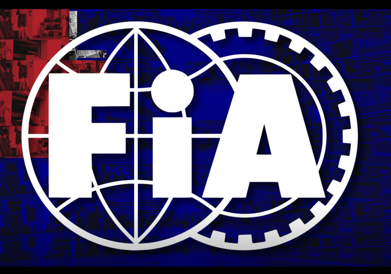 The FIA logo in front of the Australian flag