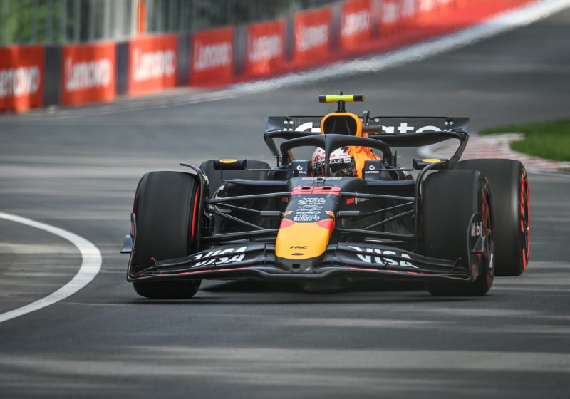 Tsunoda during FP2 in Montreal