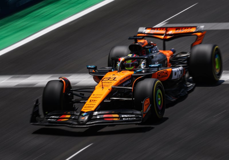 Piastri during practice at Interlagos