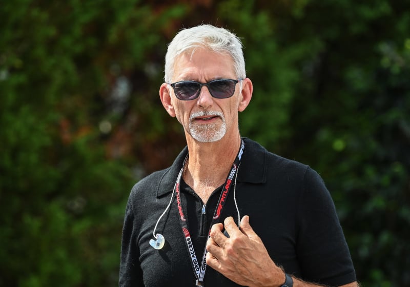 Damon Hill while performing duties for Sky Sports