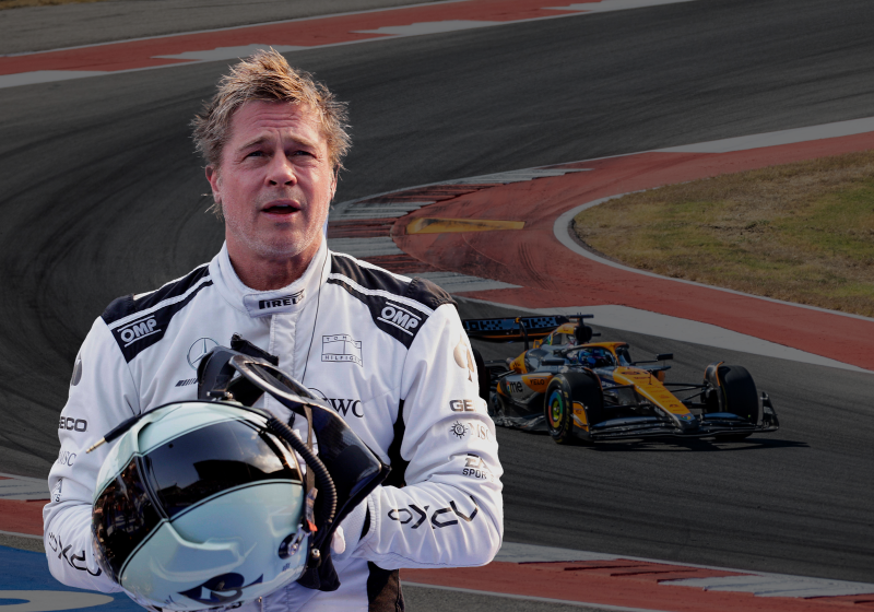 brad pitt, mclaren, thumb