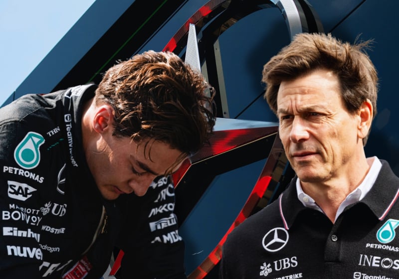 mercedes, george russell, toto wolff