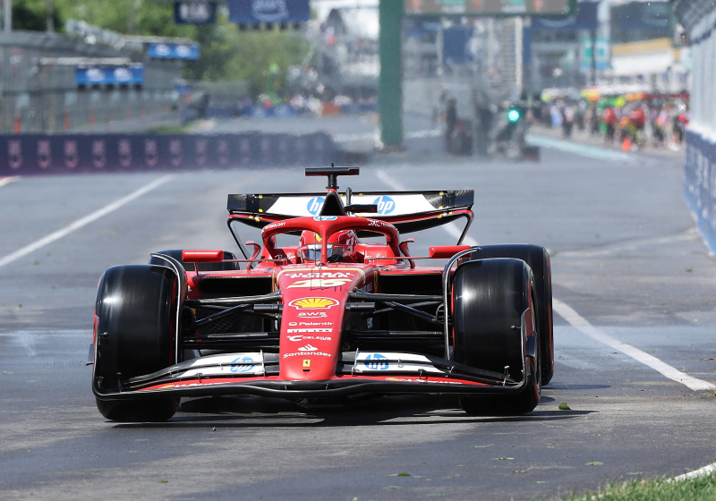 Leclerc onderzocht door FIA na blunder Ferrari tijdens VT2 in Canada