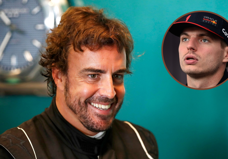 Alonso terug te vinden op overwinningsfoto Verstappen en Red Bull in Monaco