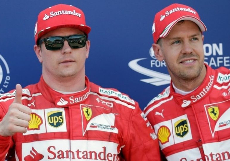 VIDEO: Vettel en Räikkönen doen mee aan voetbalwedstrijd