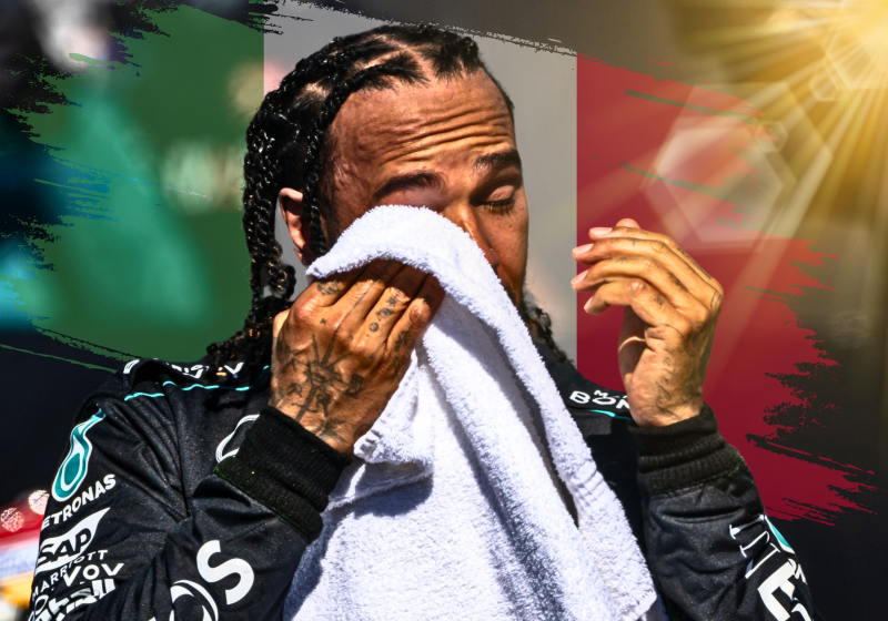 Hamilton komt met creatieve oplossing voor hitte en haalt schaar tevoorschijn