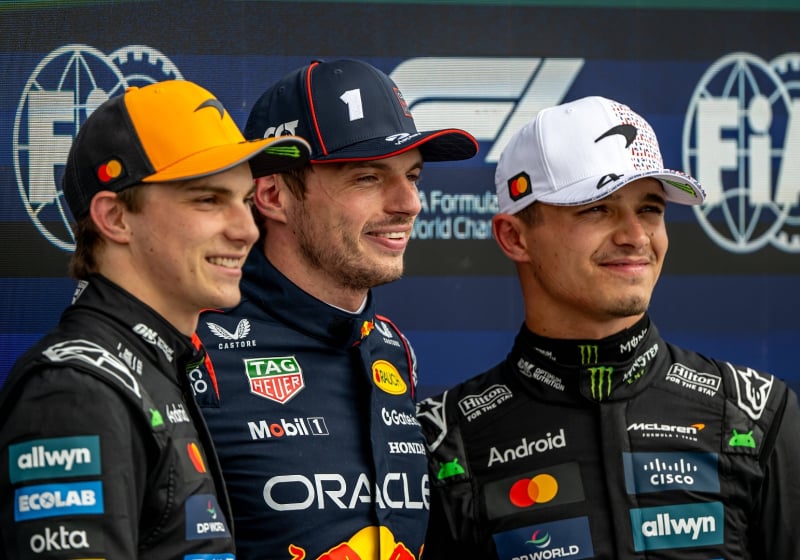 Oscar Piastri, Max Verstappen, Lando Norris, McLaren, Red Bull, British GP, Britain, 2025