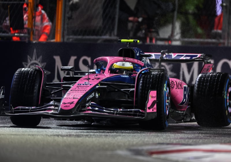 Colapinto during qualifying in Las Vegas