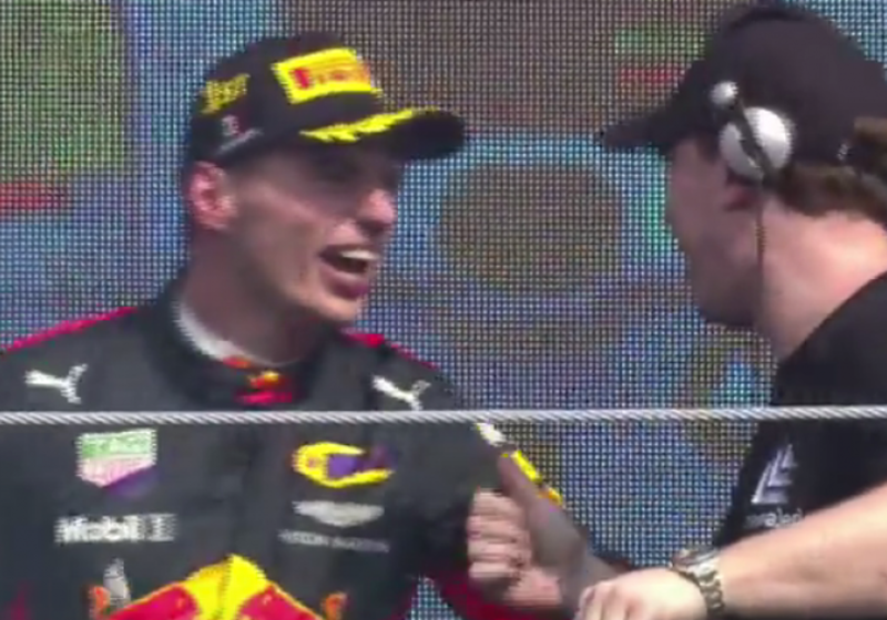 VIDEO: DJ Hardwell en Verstappen genieten zichtbaar op podium