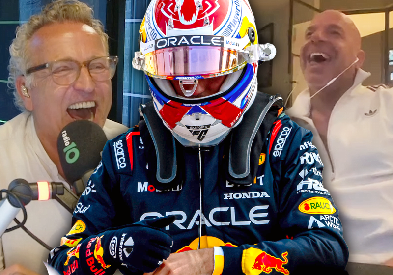 Gordon en Andy barsten in lachen uit na grap over Verstappen