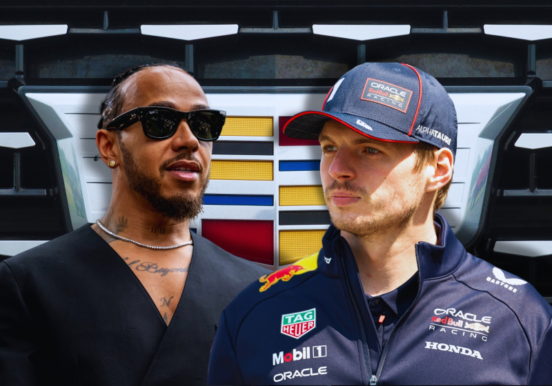 lewis hamilton, max verstappen, cadillac, red bull