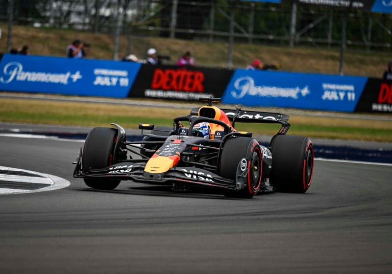 Verstappen during qualifying at Silverstone
