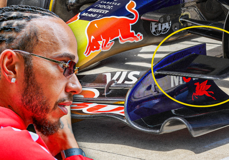 Hamilton ziet opvallend verschil tussen voorvleugel van Ferrari en concurrentie