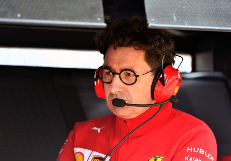 Ferrari-teambaas Binotto geeft tekst en uitleg over teamorders in Rusland