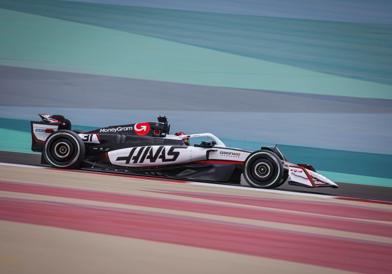 Ocon during Test Day 1 in Bahrain