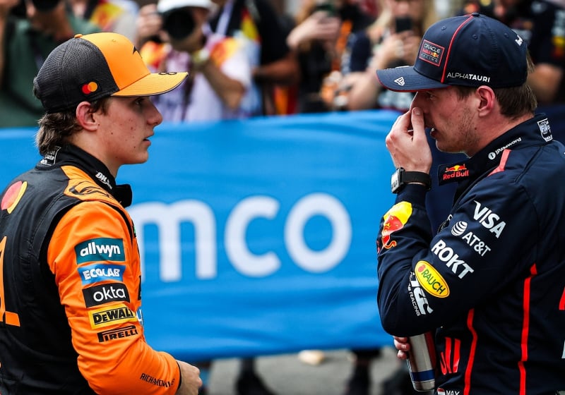 Oscar Piastri, Max Verstappen, McLaren, Red Bull, Spanish GP, 2025