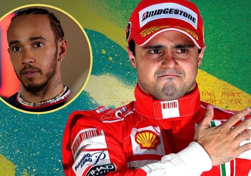 Felipe Massa weeps after losing the 2008 title, where Lewis Hamilton was crowned winner