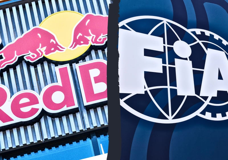 Red Bull and FIA logos