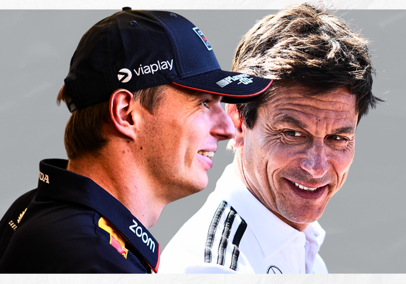 Max Verstappen and Toto Wolff