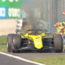 Dürksen wint F2-race in Italië, auto vliegt momenten later in brand | F1 Shorts
