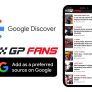 Stel GPFans in als voorkeursbron op Google en win een schaalmodelhelm van Max Verstappen