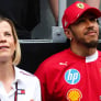Classy Lewis Hamilton gesture helped female racing star celebrate on podium with him
