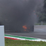 Williams exploding brake triggers qualifying red flag