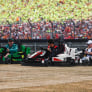 LEGO F1 race descends into chaos as cars get STUCK in gravel at Silverstone
